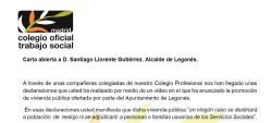Carta abierta a D. Santiago Llorente Gutiérrez. Alcalde de Leganés